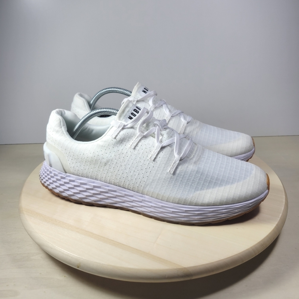 NOBULL Ripstop Runner White Sneaker Shoes Men's 10 Women's 11.5